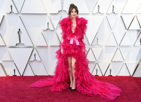Linda Cardellini arrives at the Oscars on Sunday, Feb. 24, 2019, at the Dolby Theatre in Los Angeles. (Photo by Richard Shotwell/Invision/AP)