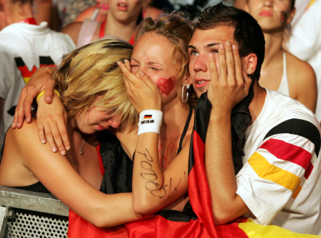 German fans after their team lost to Italy in the 2006 World Cup