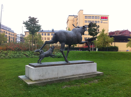 Elk statue in Oslo