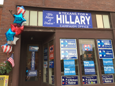 Hillary clinton campaign office in Fort Worth