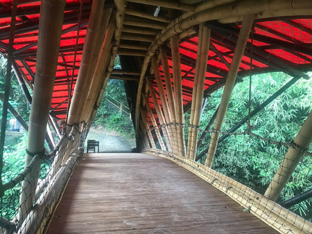 Bamboo bridge at the Green School in Bali