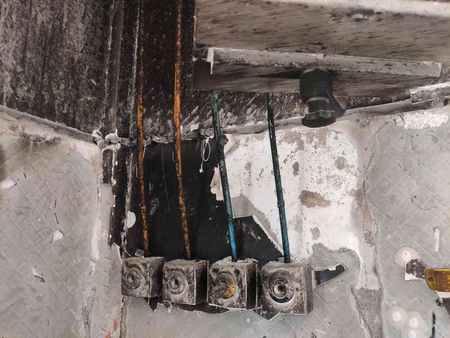 Damaged switches at the point close to where the fire started at the Ahmednagar hospital
