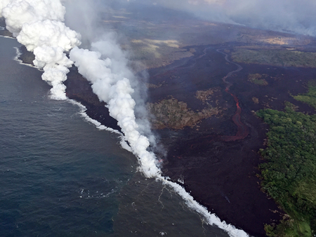 Hawaii's Kilauea volcano: Aerial photos show lava's slow-motion ...