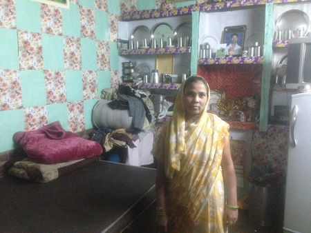 Malti in her one-room house