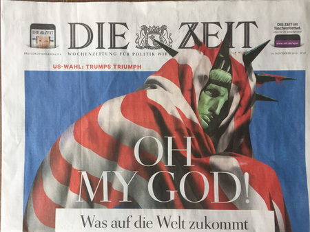 The front page of German newspaper Die Zeit, Nov. 10 2016