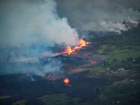 Hawaii's Kilauea volcano: Aerial photos show lava's slow-motion ...