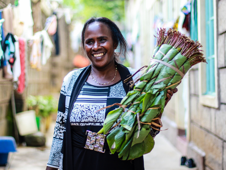 Rose Mugambi, a khat trade in Maua town in eastern Kenya. East African khat leaf is traded and chewed mostly by men, but it’s a global business because of women.
