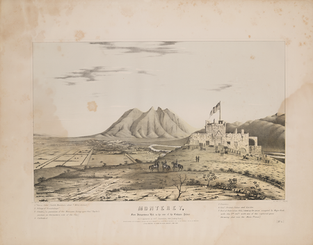 Depiction of Monterrey during American invasion in 1846