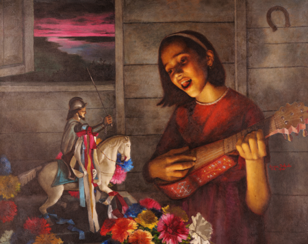 Oil Painting: Cántico a Santiago de las Mujeres by Osiris Delgado Mercado - ICP