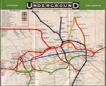 1908 London tube map