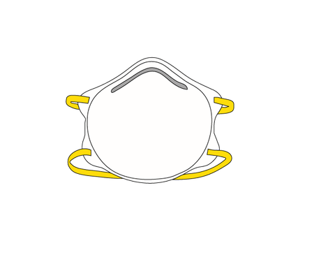 An illustration of a N95 mask.