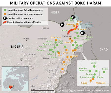 Map of Boko Haram towns