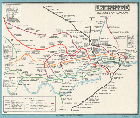 1927 London tube map