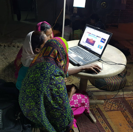 Slum School Girls Digital Literacy