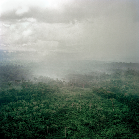 LIBERIA. Fish Town. June 2005. Rain clouds gather over the forest near to Fish Town.
