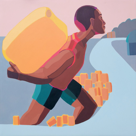 &quot;A Boy with a Yellow Jerrycan&quot; by Ethiopian artist Nirit Takele.