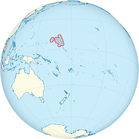 The Marshall Islands are about halfway between Hawaii and Australia.