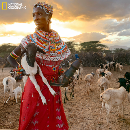A mother of three at 23, Mpayon Loboitong’o herds her family’s goats on her own; after her husband left to find work in Nairobi, she was told he’d been killed there. Her other full-time job: charting animal movements for Save the Elephants. For a monthly salary she and eight other women traverse the bush, unarmed, amid elephants, lions, and African buffalo. “I do this work so my kids don’t go to bed hungry,” she says.