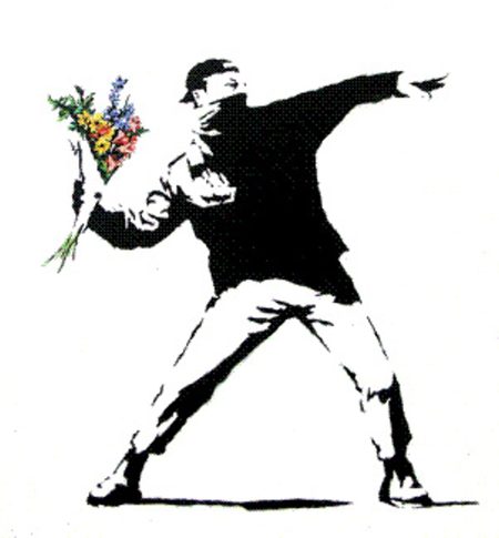 Banksy&#039;s Flower Thrower