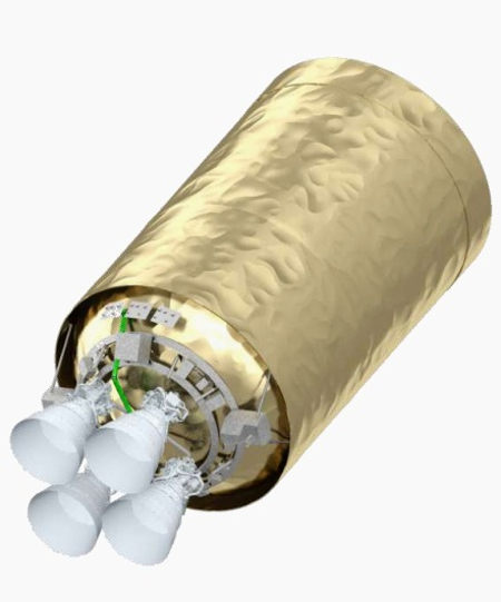 A ULA rendering of the reusable Advanced Cryogenic Evolved Stage (ACES)