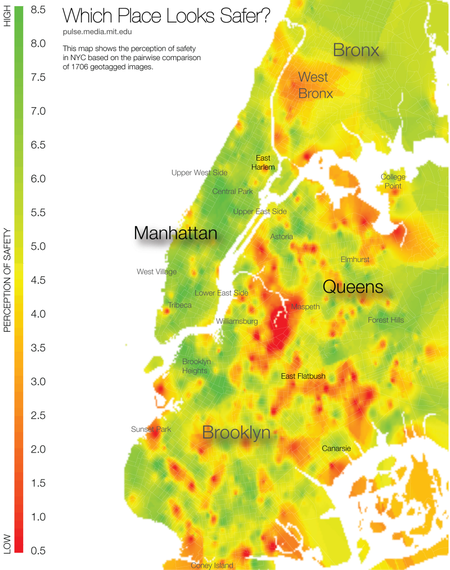 New York has a curious disparity between the safest looking neighborhoods and the sketchiest