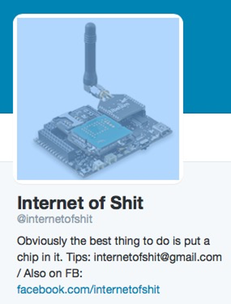 &quot;Internet of shit&quot; profile description