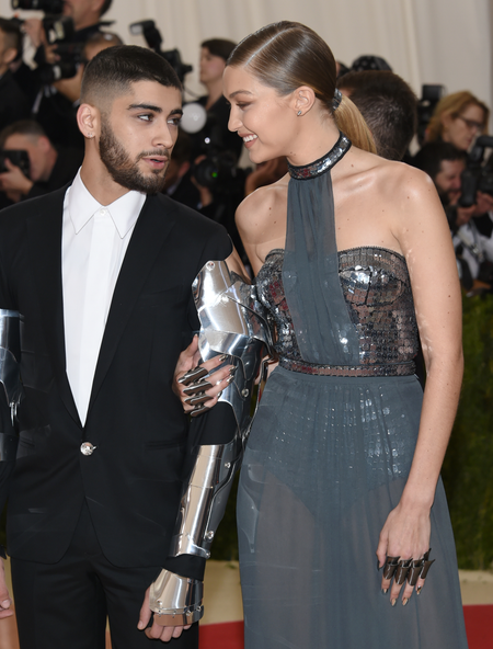 Zayn Malik, left, and Gigi Hadid arrive at The Metropolitan Museum of Art Costume Institute Benefit Gala, celebrating the opening of &quot;Manus x Machina: Fashion in an Age of Technology&quot; on Monday, May 2, 2016, in New York. (Photo by Evan Agostini/Invision/AP)