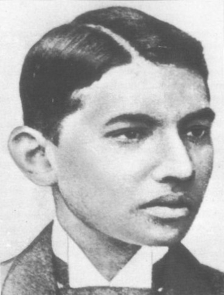 Gandhi as a law student in London.