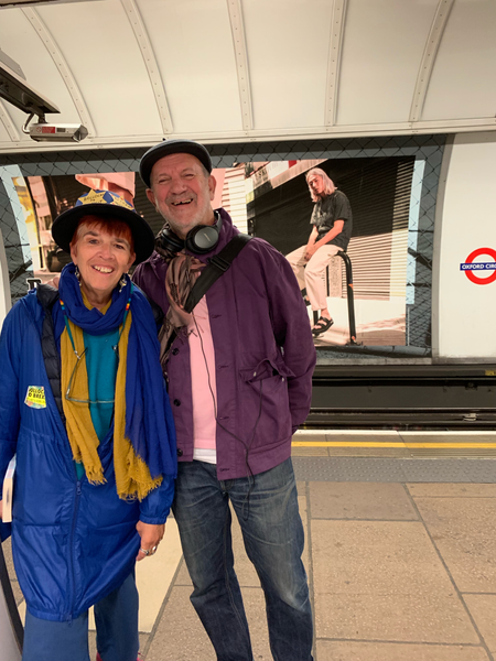 Margot Turner and Martin Cottington at the Oxford Circus station.