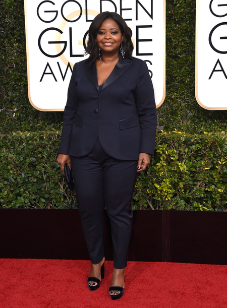 Octavia Spencer arrives at the 74th annual Golden Globe Awards at the Beverly Hilton Hotel on Sunday, Jan. 8, 2017, in Beverly Hills, Calif. (Photo by Jordan Strauss/Invision/AP)