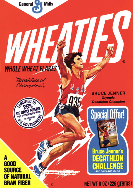 Bruce Jenner on the Wheaties box.