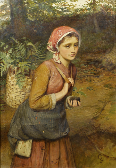 Charles Sillem Lidderdale: The fern gatherer, 1877.