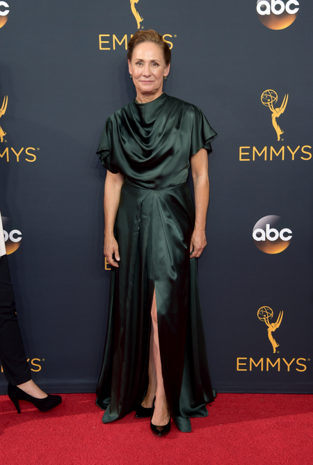Laurie Metcalf arrives at the 68th Primetime Emmy Awards on Sunday, Sept. 18, 2016, at the Microsoft Theater in Los Angeles. (Photo by Richard Shotwell/Invision/AP)