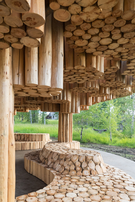 Xylem a gathering pavilion at the Tippet Rise Art Centre in Fishtail, Montana