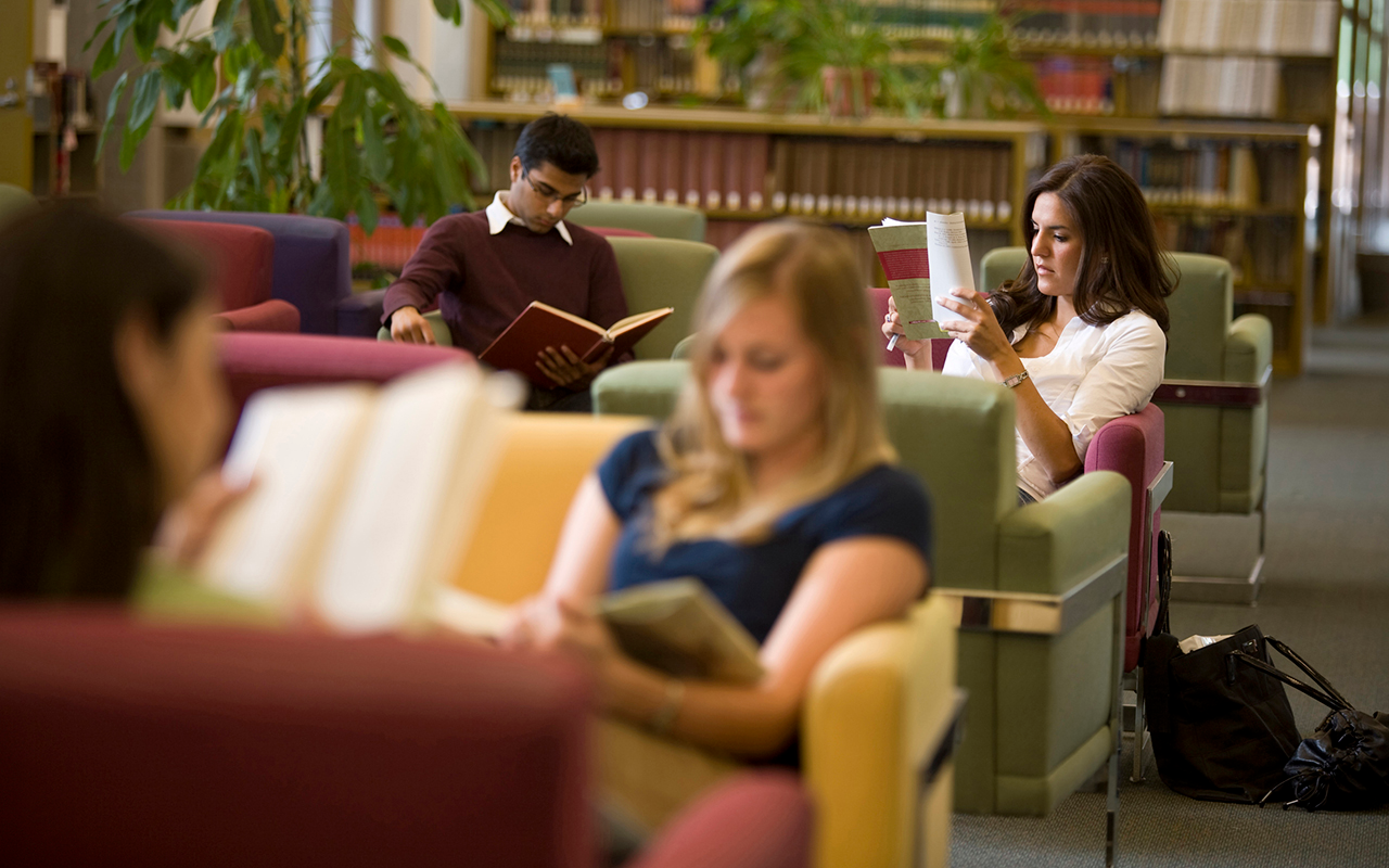 I like to study. No talking in the Library.