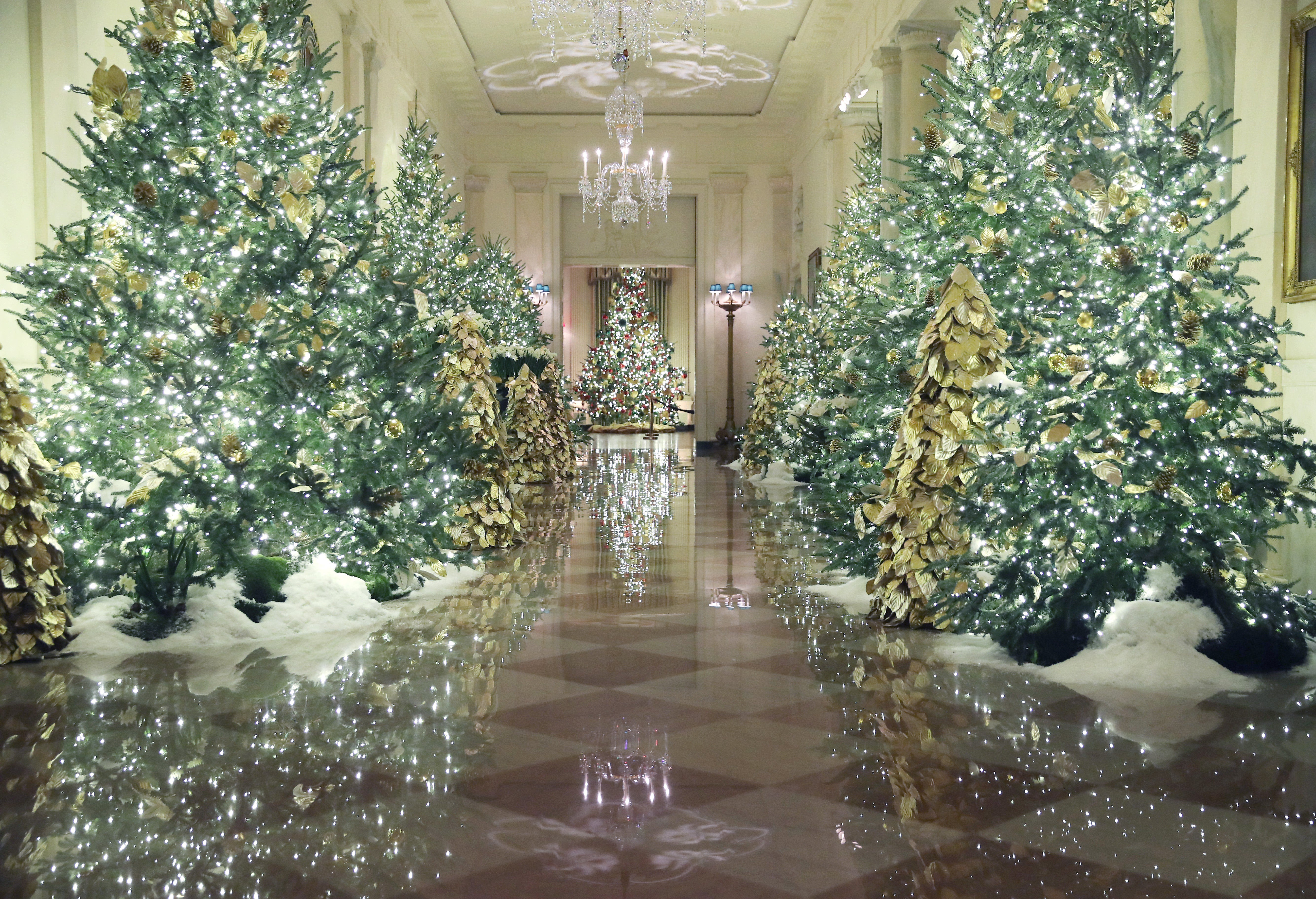Melania Trump Unveils Tacky White House Christmas Decorations