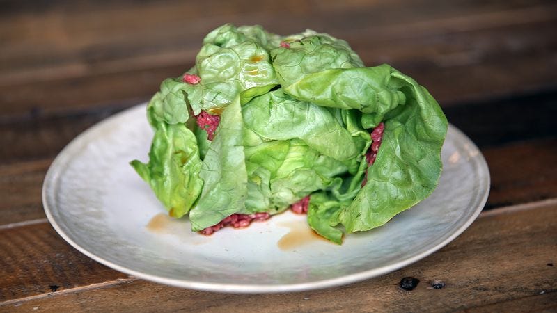 Part lettuce, part beef.