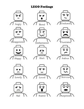 Free Coloring Pages Feelings Emotions Chart