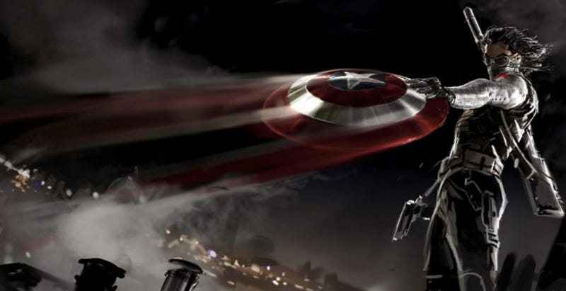 Illustration for article titled New Captain America concept art shows the Winter Soldier in action