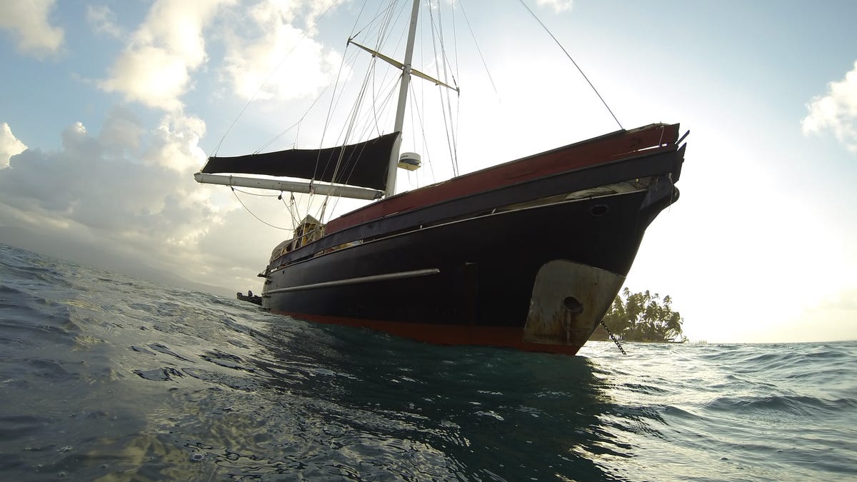 On A Pirate Ship Off The Coast Of Panama In The Caribbean