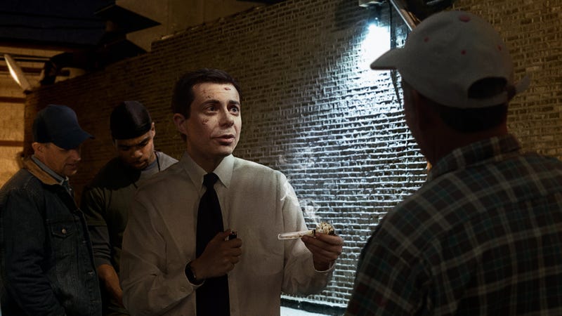 Illustration for article titled Pete Buttigieg Charms Crowd At Iowa Truck Stop By Sampling Local Meth