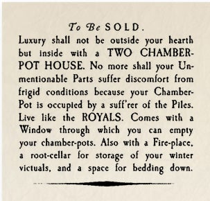 Illustration for article titled Historical Archives: To Be Sold - Two Chamber Pot House