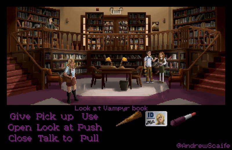 Illustration for article titled What If LucasArts Had Made A Buffy Point-And-Click Video Game?