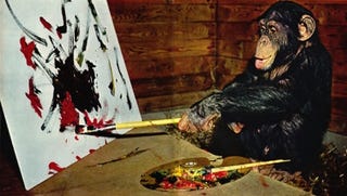 Illustration for article titled Los cuadros de Pierre Brassau (o cómo un mono le tomó el pelo al mundo del arte)