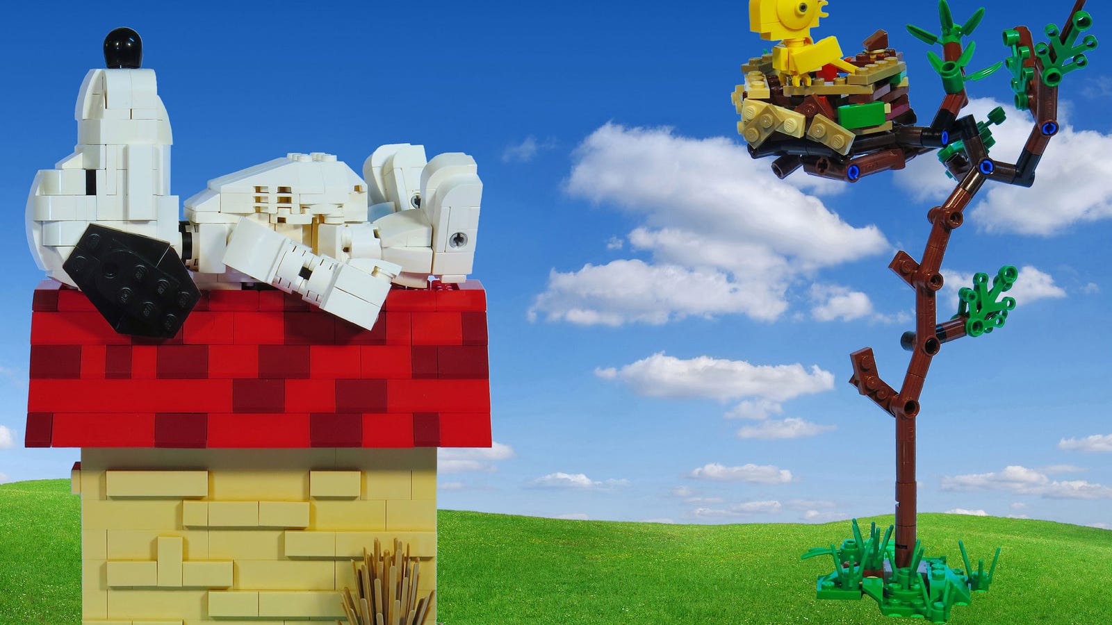 lego snoopy and woodstock