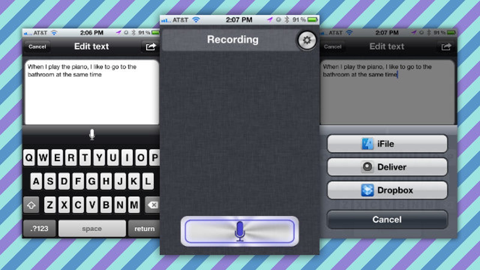 Voice assistant translates your voice into text and sends it to