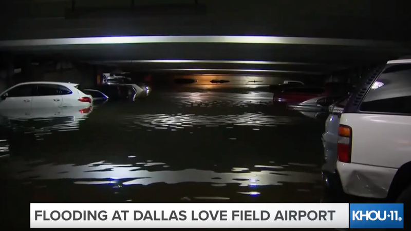 Illustration for article titled Flooding Is So Bad in Dallas That Cars at the Airport Are Under Water