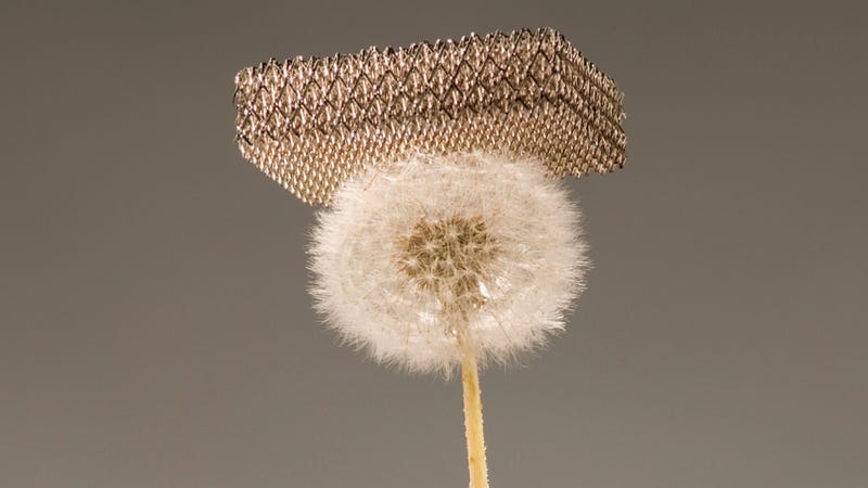 Illustration for article titled Breakthrough: This metal is almost as light as air