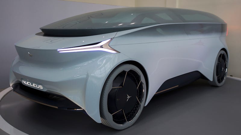 The Icona Nucleus autonomous concept car is shown at the auto trade show, AutoMobility LA, at the Los Angeles Convention Center on November 29, 2018 in Los Angeles, California.