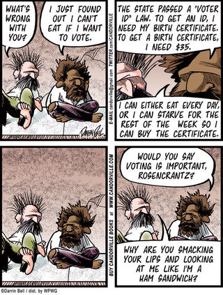 Illustration for article titled Candorville Comic: Voter-ID Laws